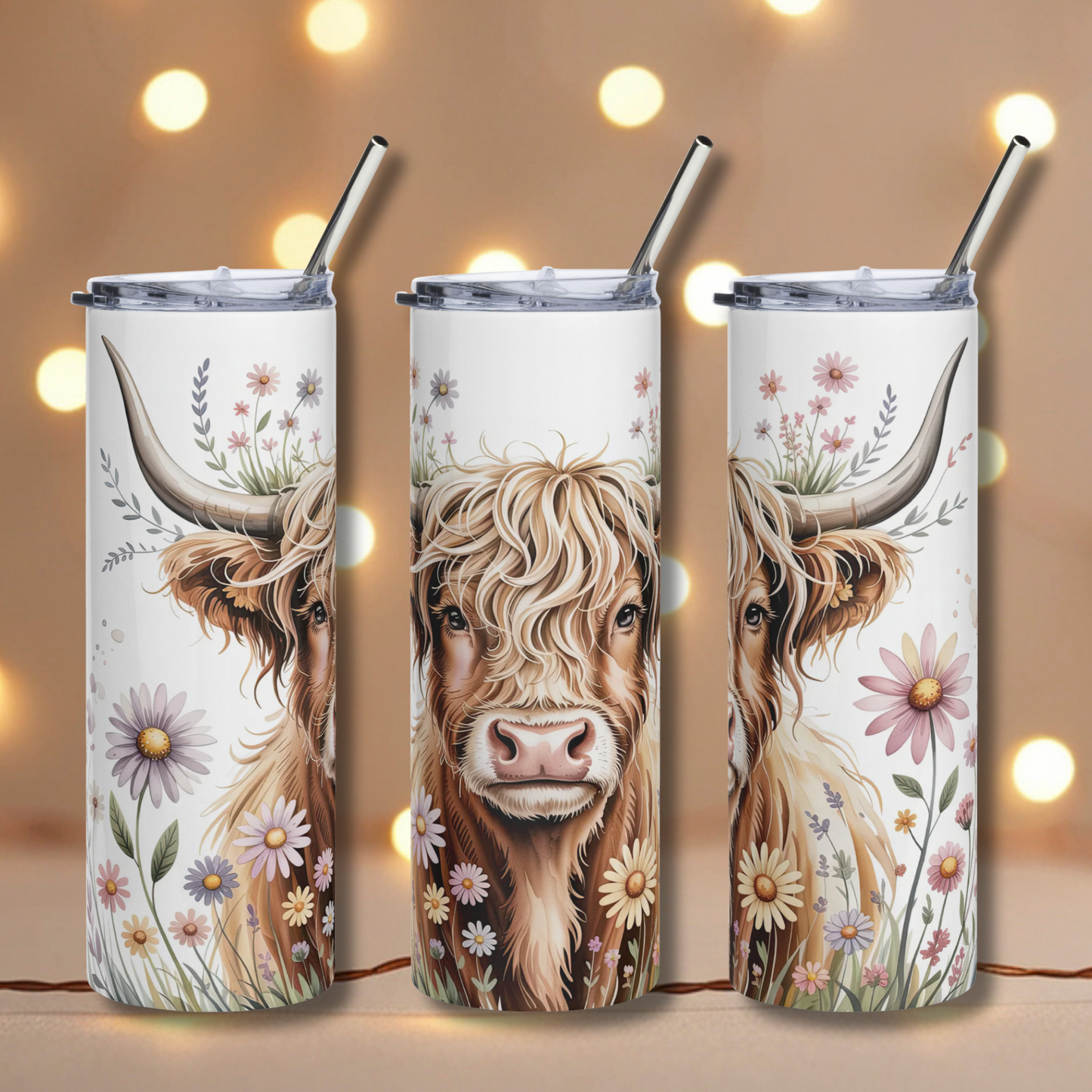 Highland Cow | Stainless steel tumbler