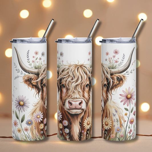 Highland Cow | Stainless steel tumbler